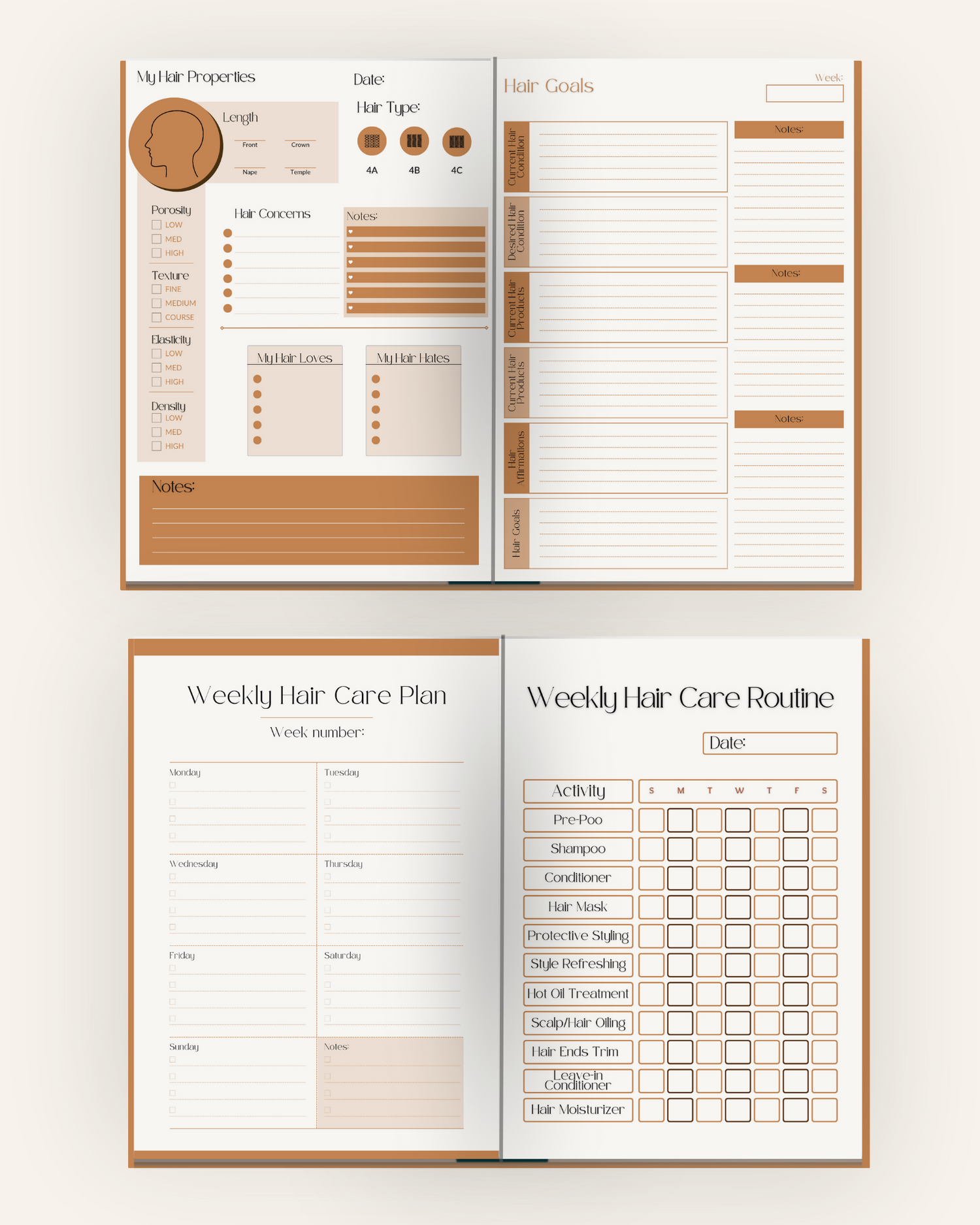 Free Printable Afro Hair Care Planner - Download for free